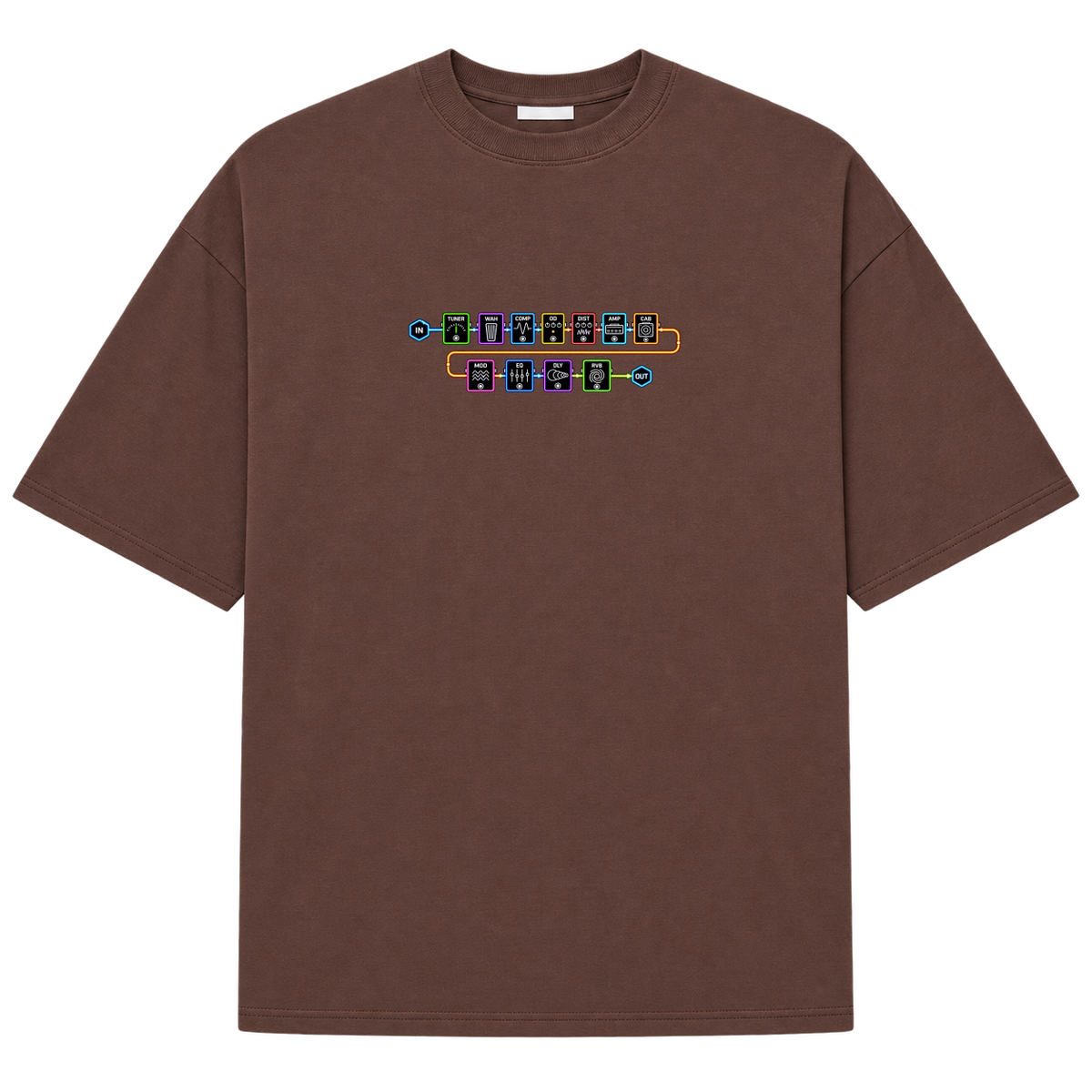 "CADEIA DE SINAL PEDALEIRA" Camiseta Oversized Suedine 220g