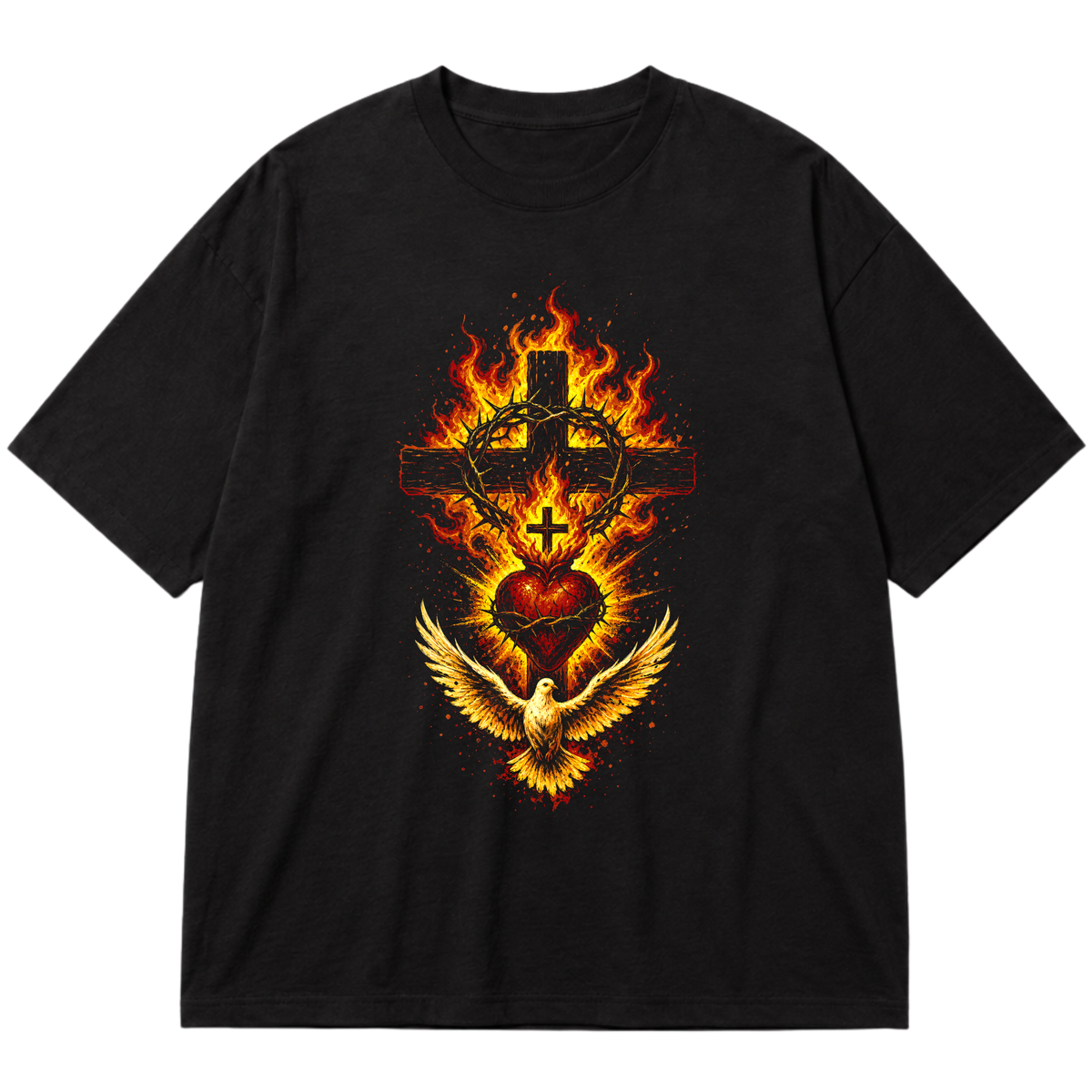 "Sagrado Coração de Jesus" Oversized Premium 96% algodão 4% Elastano