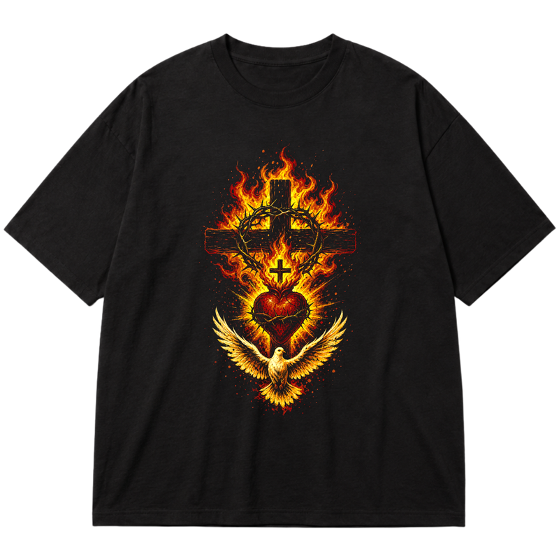 "Sagrado Coração de Jesus" Oversized Premium 96% algodão 4% Elastano