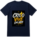 "CRISTO VIVE EM MIM" Camiseta regular básica