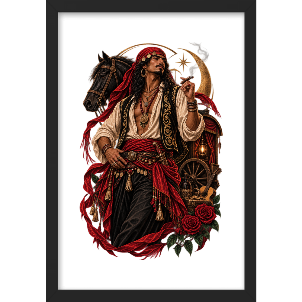 ""Cigano" Full Art - Quadro Caixa" Quadro caixa sem vidro acrílico