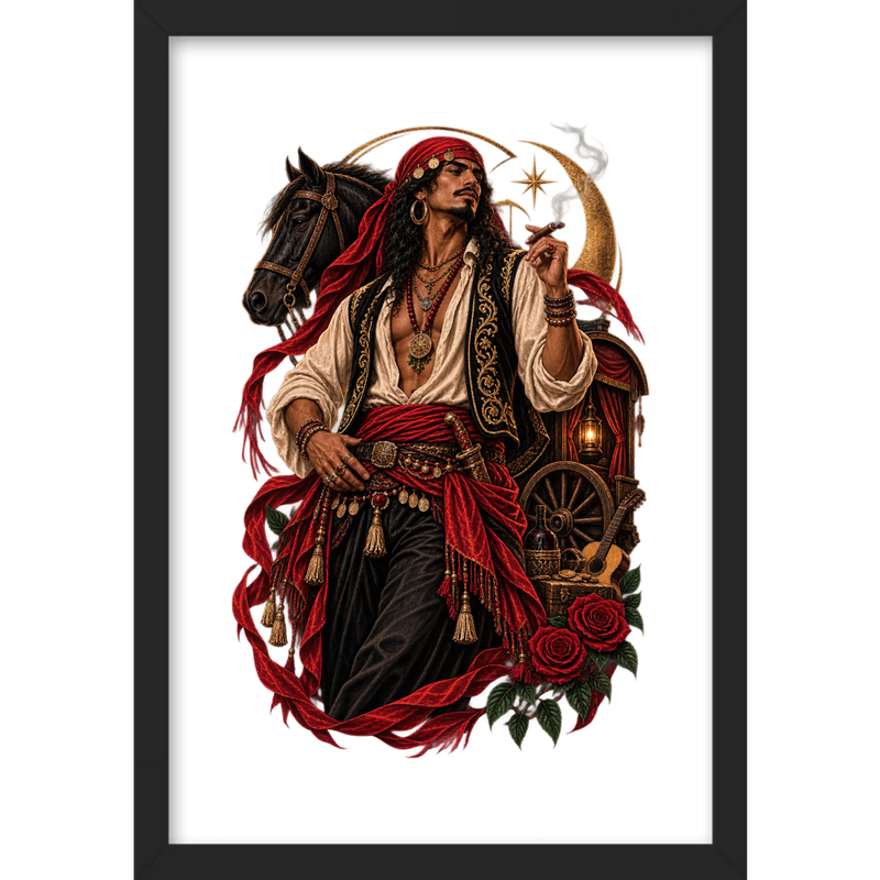""Cigano" Full Art - Quadro Caixa" Quadro caixa sem vidro acrílico