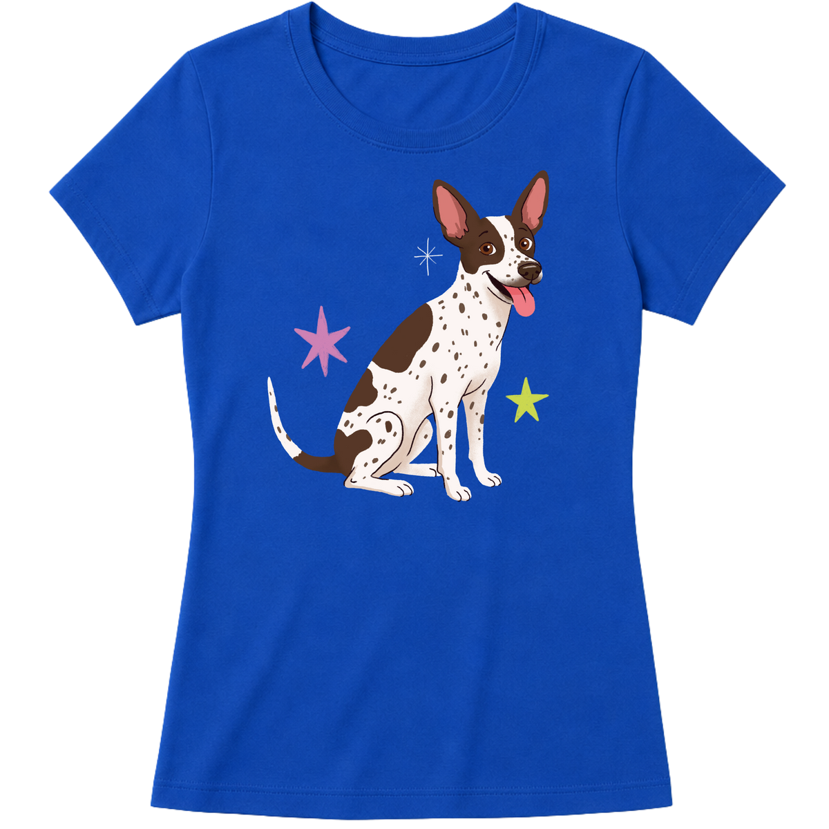"Cão SRD flocos" Blusa Baby Look