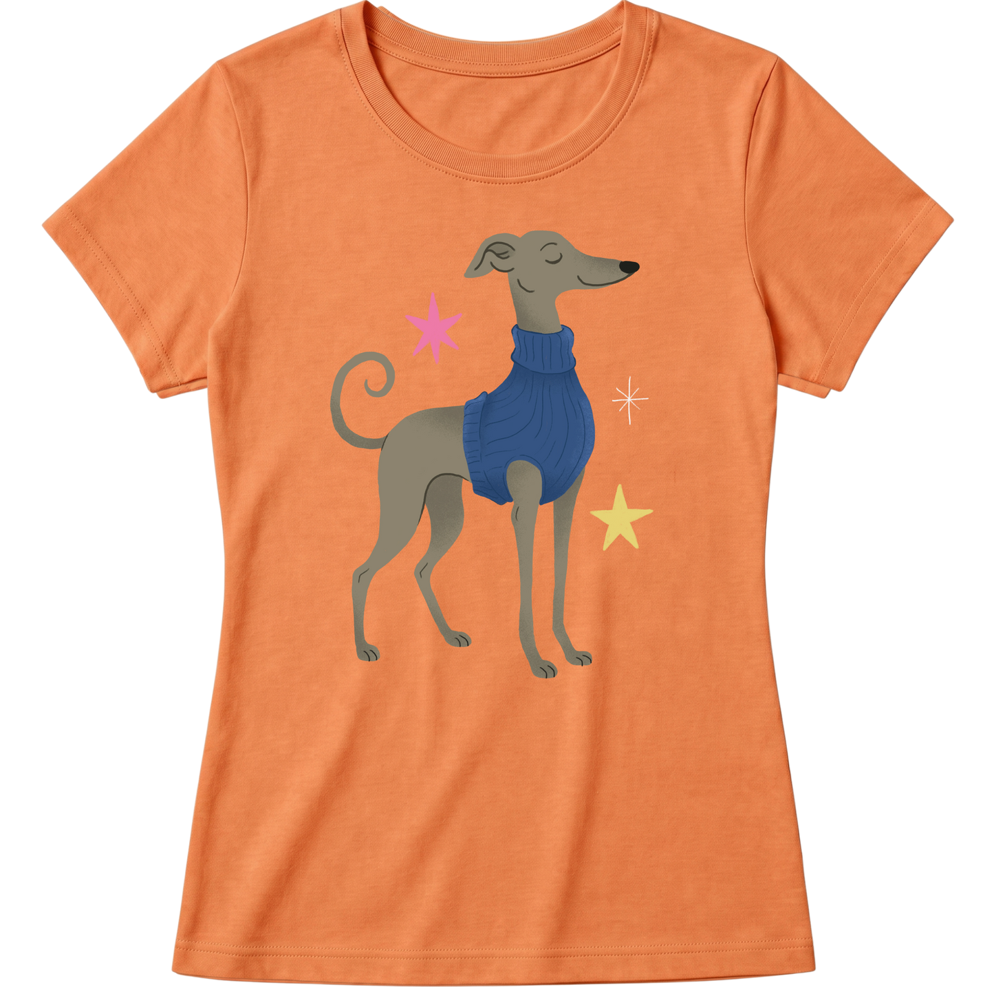 "Galgo italiano" Blusa Baby Look