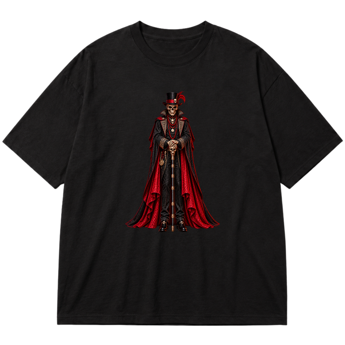 ""Exu Caveira" Entidade Umbanda" Oversized Premium 96% algodão 4% Elastano