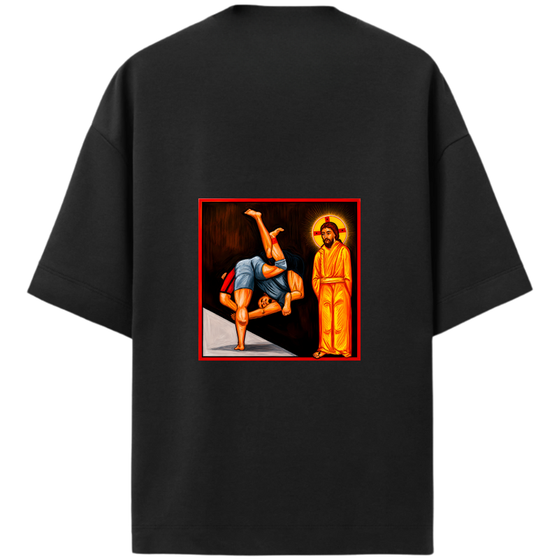 "Camiseta Oversized Heavy 240 Fé em Cada Queda" Camiseta Oversized Premium