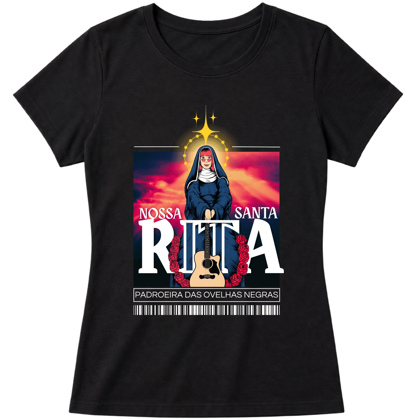 "Camiseta Santa Rita" Blusa Baby Look