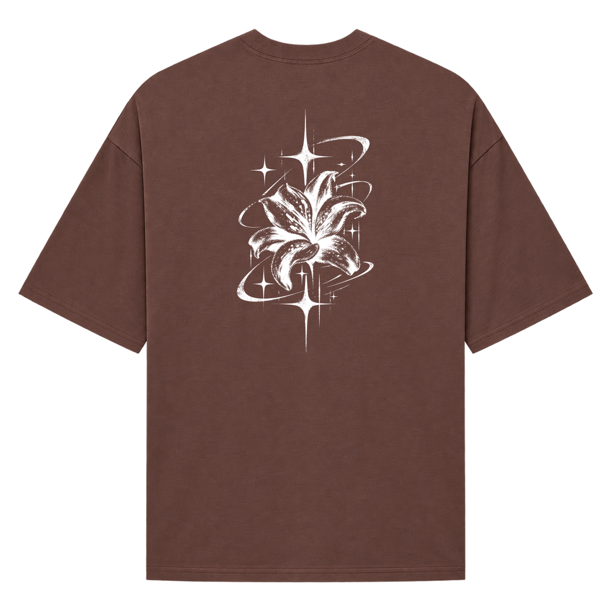 "Camiseta Oversized Suedine Cyber Flower" Camiseta Oversized Suedine 220g