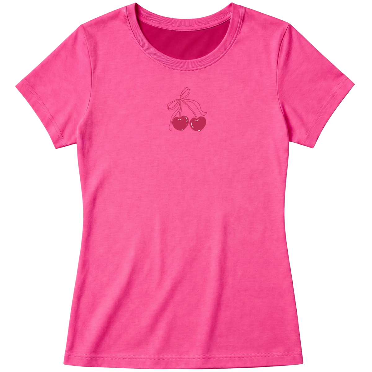 "Baby Look Pinky Cherry" Blusa Baby Look