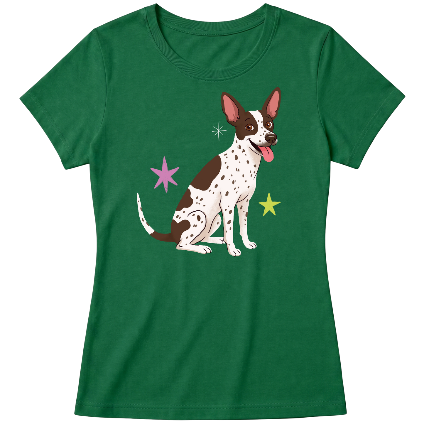 "Cão SRD flocos" Blusa Baby Look