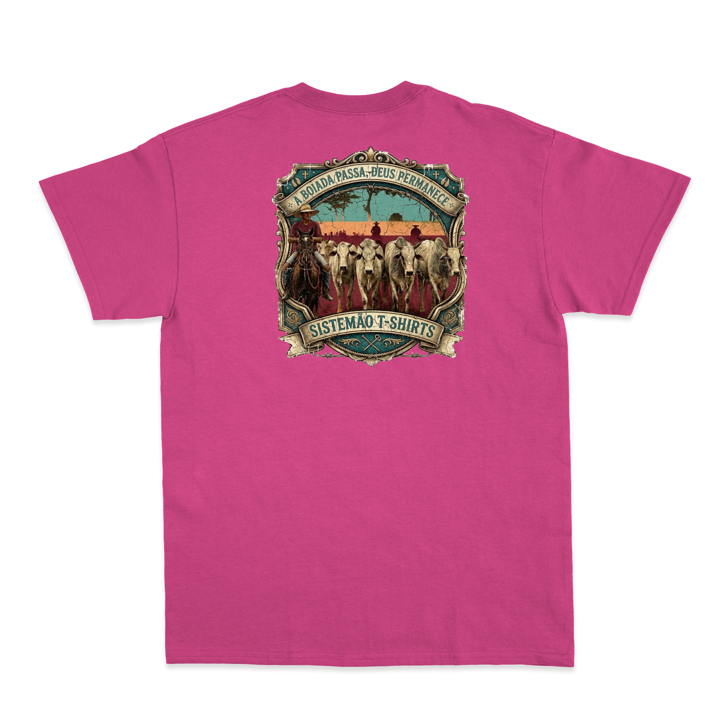 "Estampa DEUS PERMANECE" Camiseta Básica Unissex
