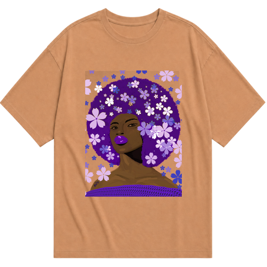 "Camiseta Oversized Maravilhosa Afro" Camiseta Oversized Básica