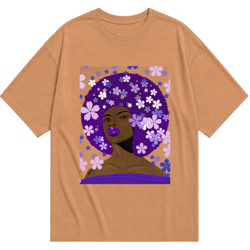 "Camiseta Oversized Maravilhosa Afro" Camiseta Oversized Básica