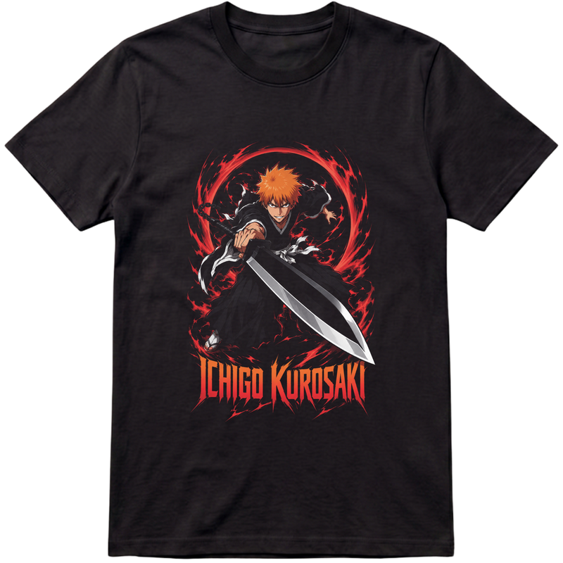 "Ichigo Kurosaki - Bleach" Camiseta Premium Unissex Bunker Studios