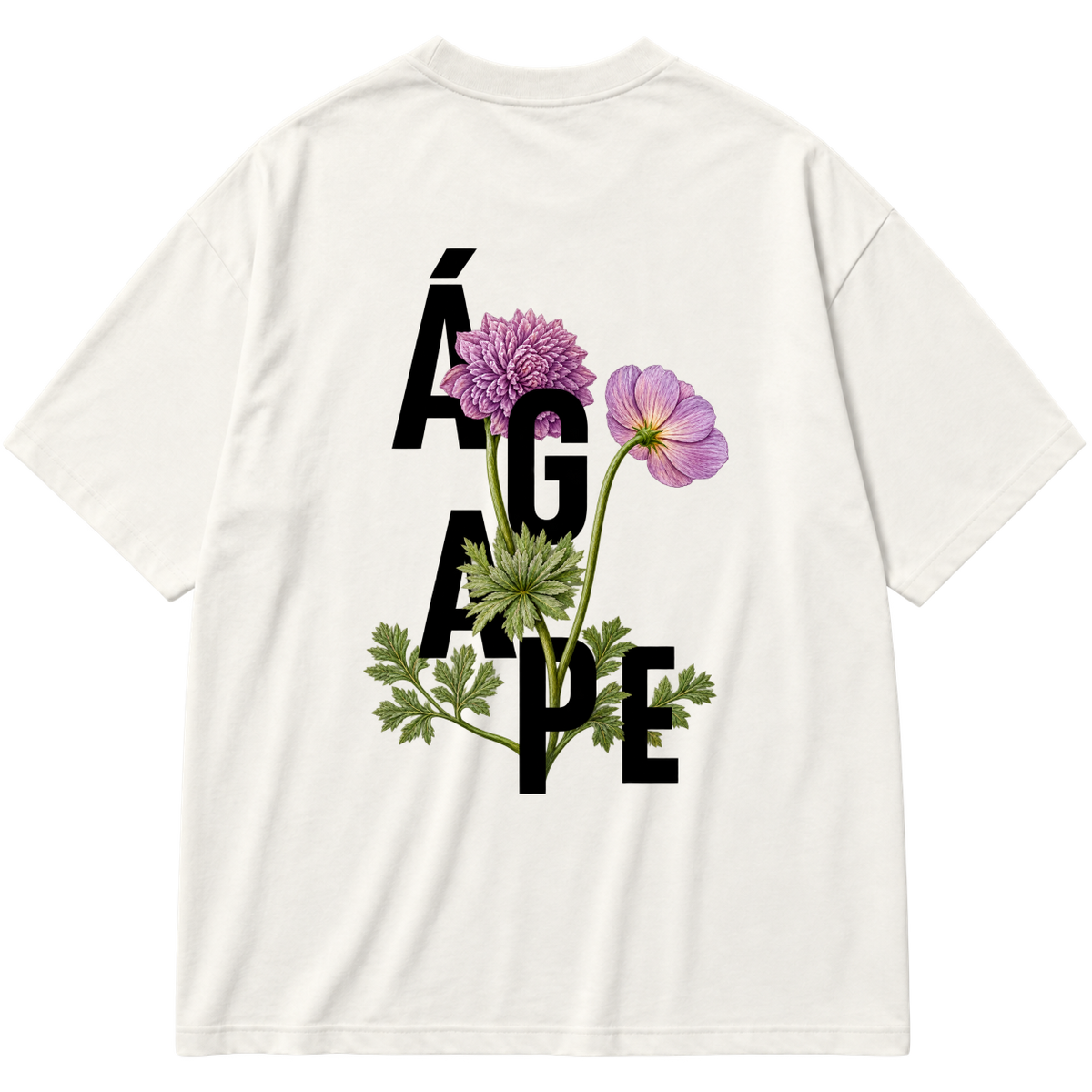 "FENDS | AGAPE" Oversized Premium 96% algodão 4% Elastano
