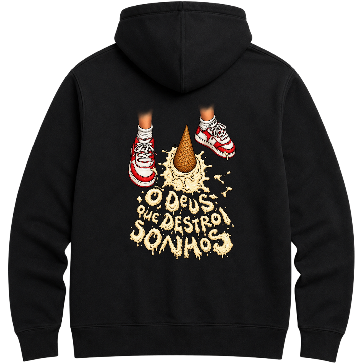 "01# FENDS -- O DEUS QUE DESTRÓI SONHOS (MOLETOM C/ CAPUZ)" Moletom Premium