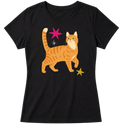 "Gato laranja rajado" Blusa Baby Look