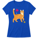 "Gato laranja rajado" Blusa Baby Look