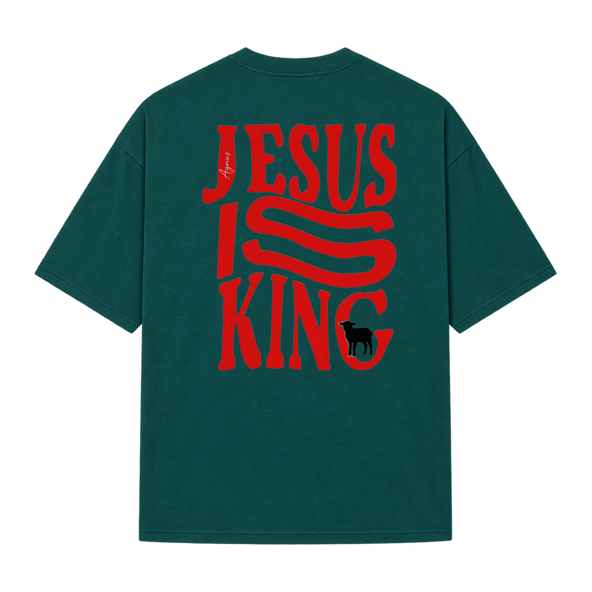 "Jesus is King - Camiseta oversized suedine 220g" Camiseta Oversized Suedine 220g