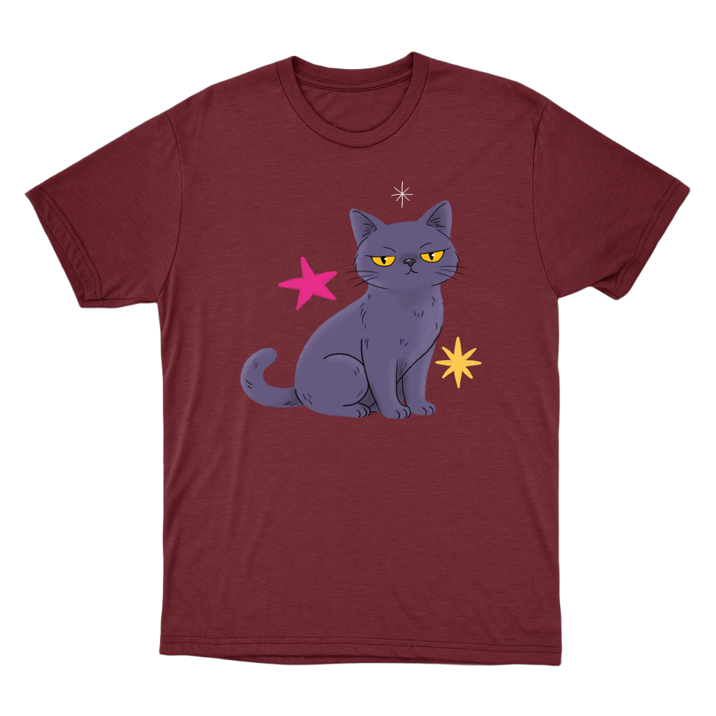 "Gata cinza" Camiseta Básica Unissex