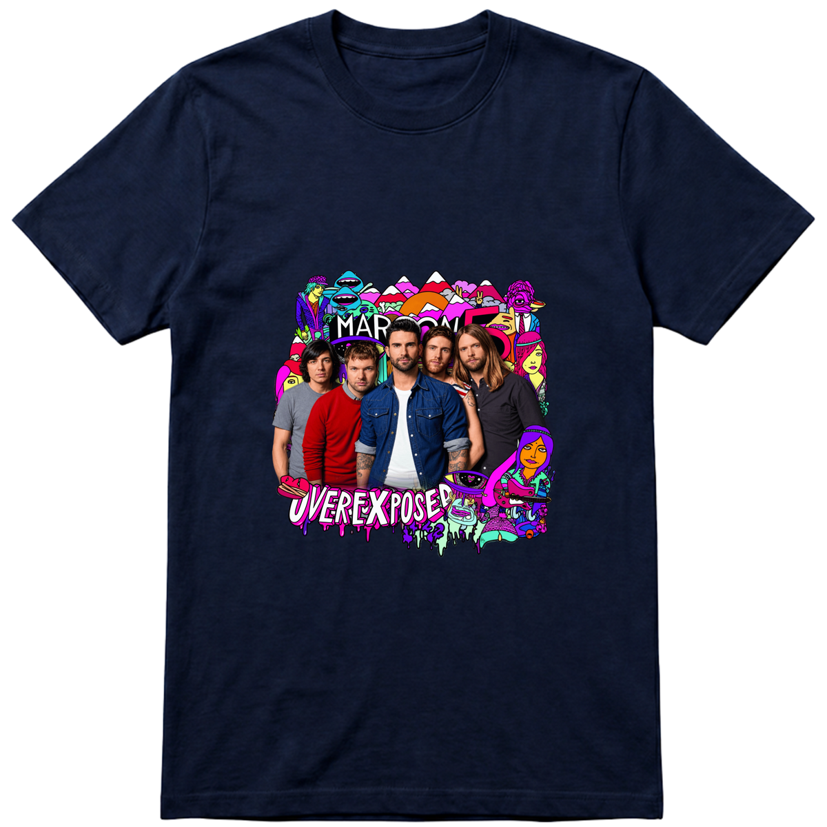 "Maroon 5 — Overexposed" Camiseta Básica Unissex