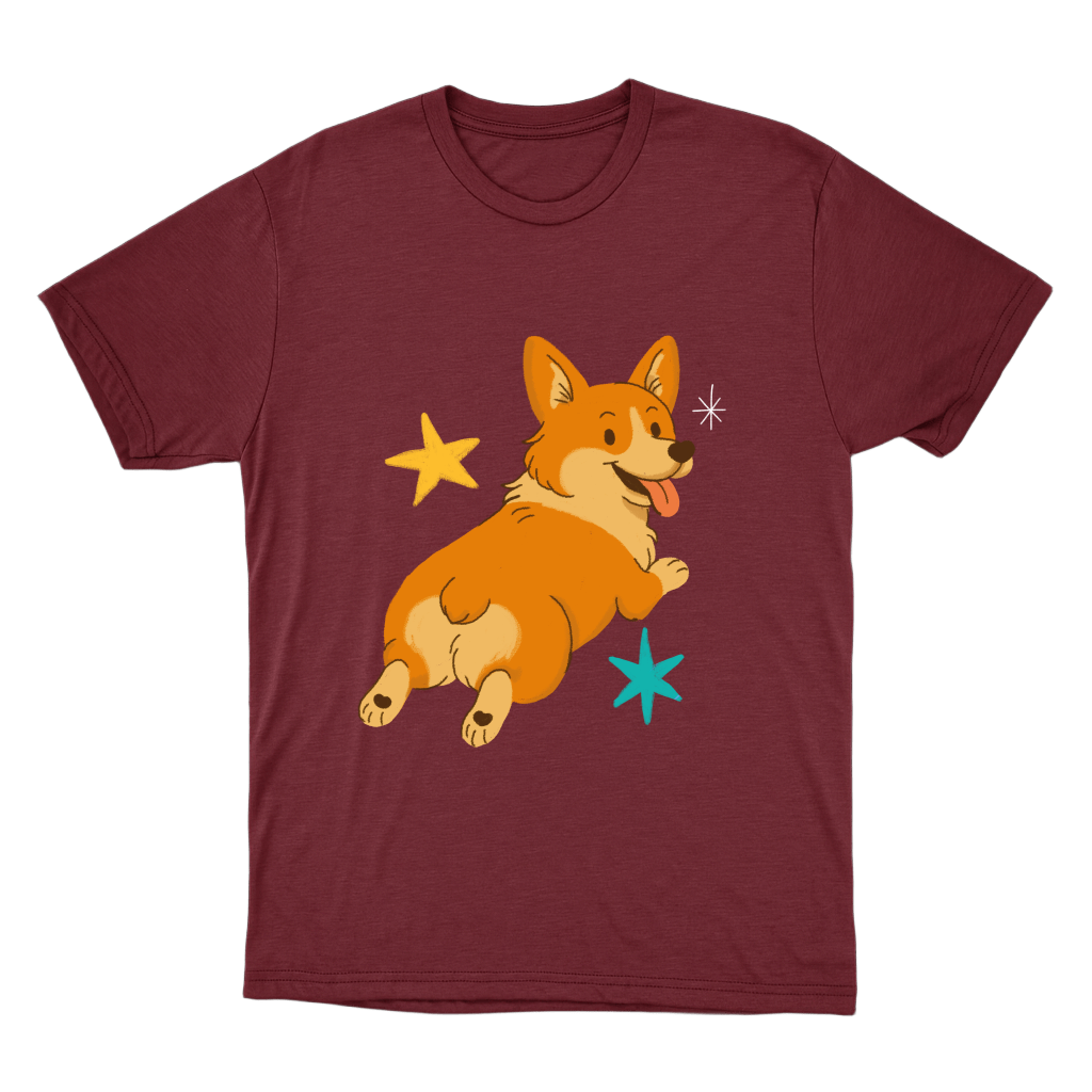 "corgi" Camiseta Básica Unissex