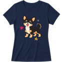 "Chihuahua de pelo longo" Blusa Baby Look