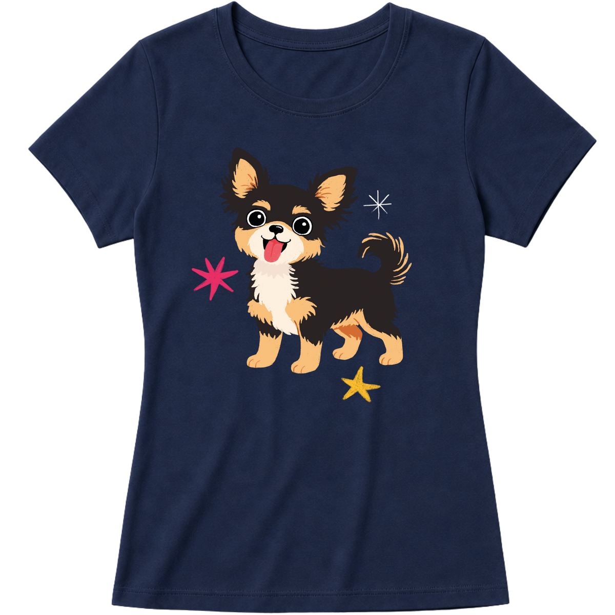 "Chihuahua de pelo longo" Blusa Baby Look