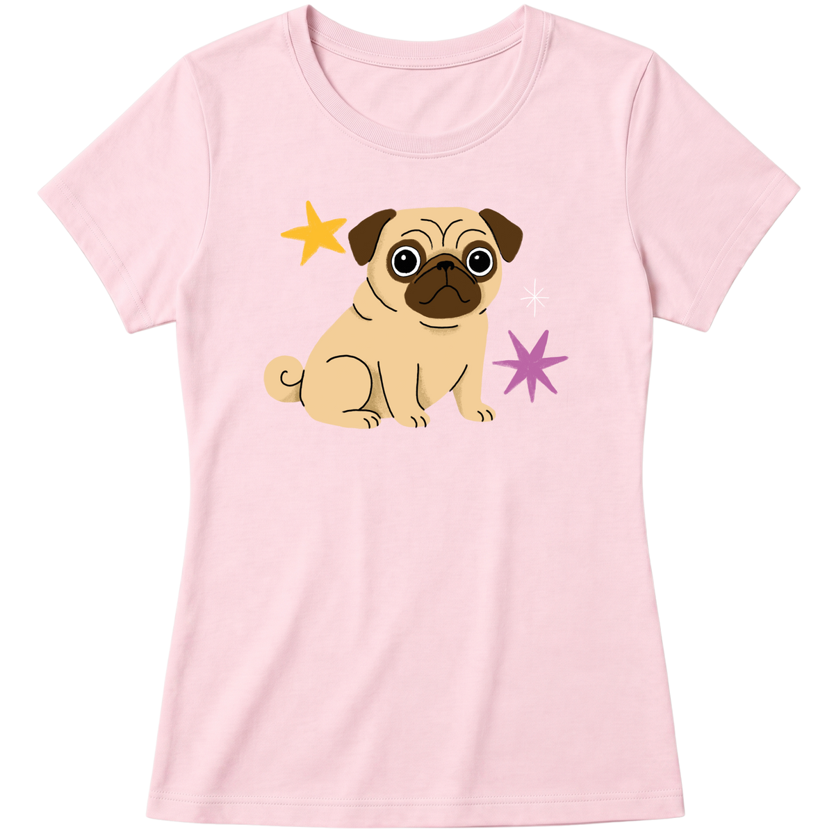 "Pug" Blusa Baby Look