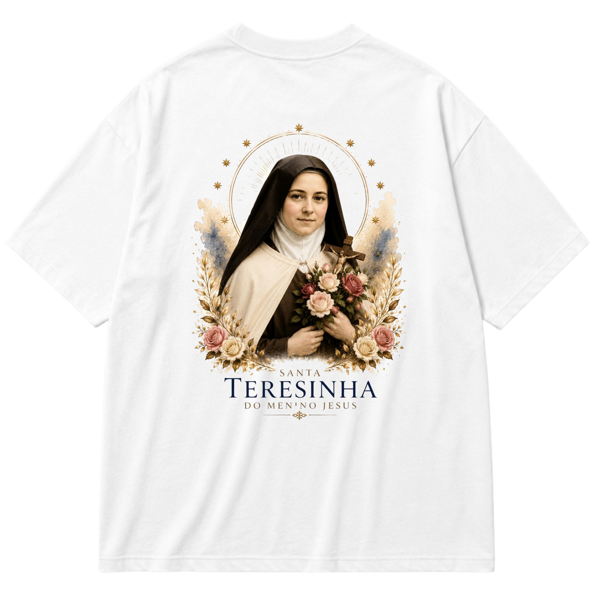 "Santa Teresinha do Menino Jesus" Oversized Premium 96% algodão 4% Elastano