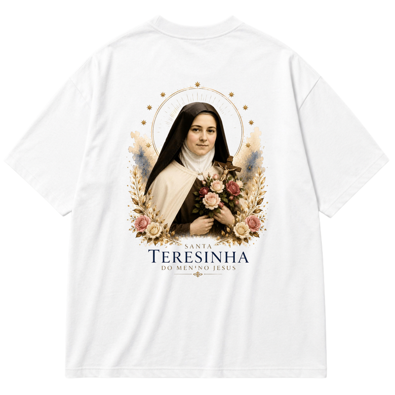 "Santa Teresinha do Menino Jesus" Oversized Premium 96% algodão 4% Elastano