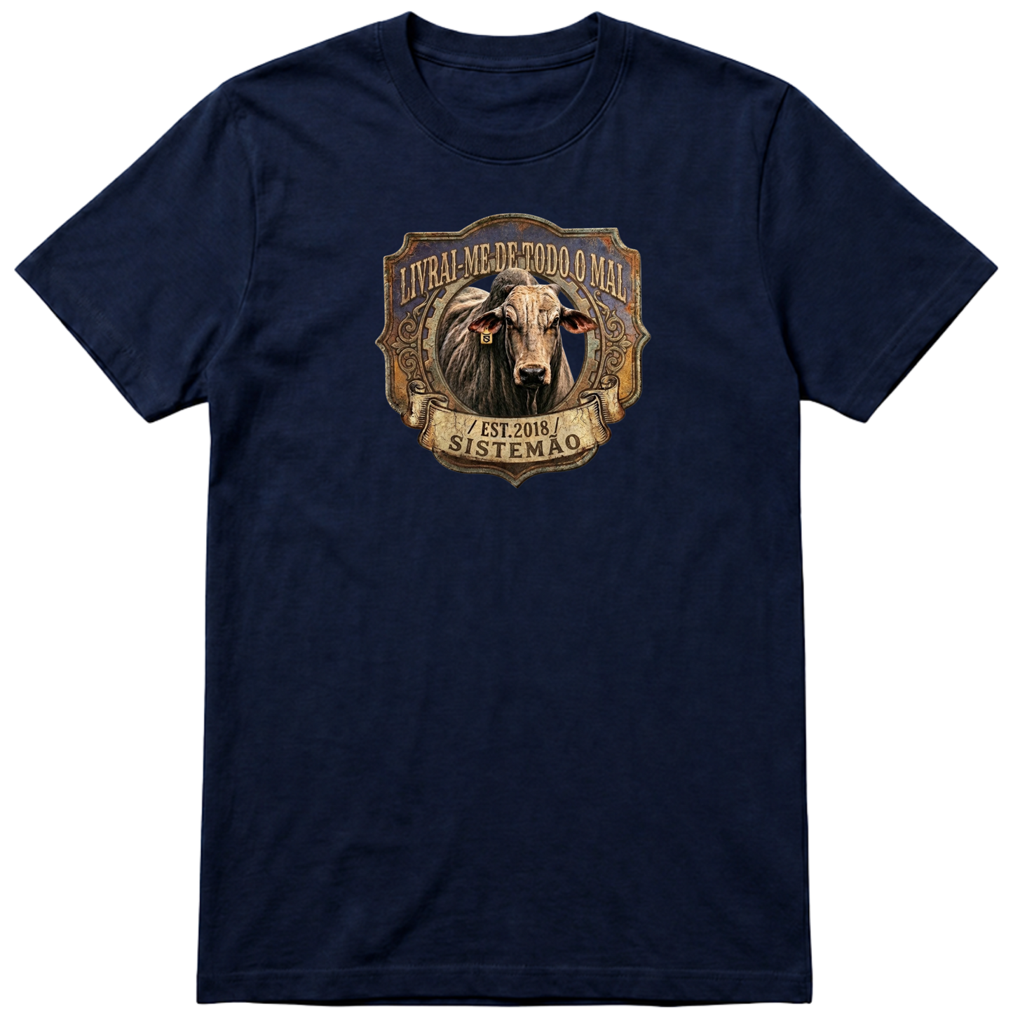 "Estampa LIVRAI-ME DE TODO O MAL" Camiseta Premium Unissex Bunker Studios