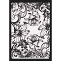 "Flores em Linha Elegância em Preto e Branco" Quadro tradicional sem vidro acrílico