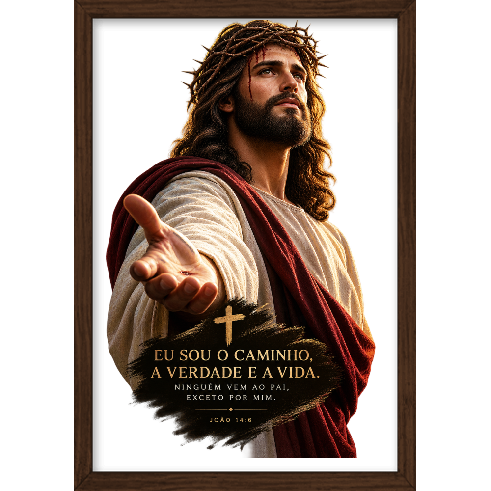 "JESUS" Quadro caixa sem vidro acrílico