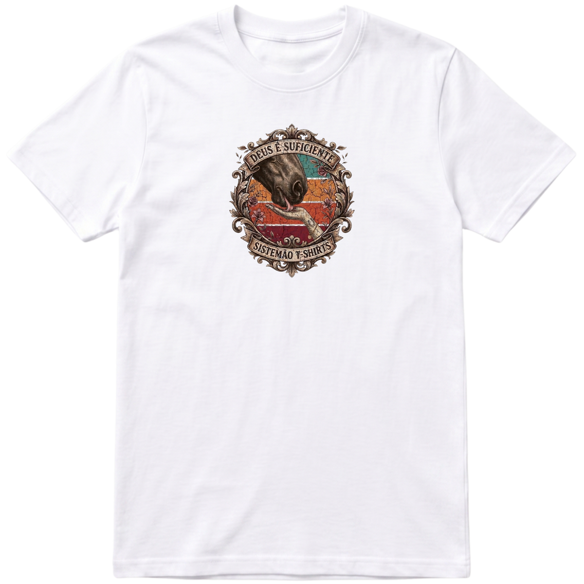 "Estampa Y LOVE HORSE" Camiseta regular básica