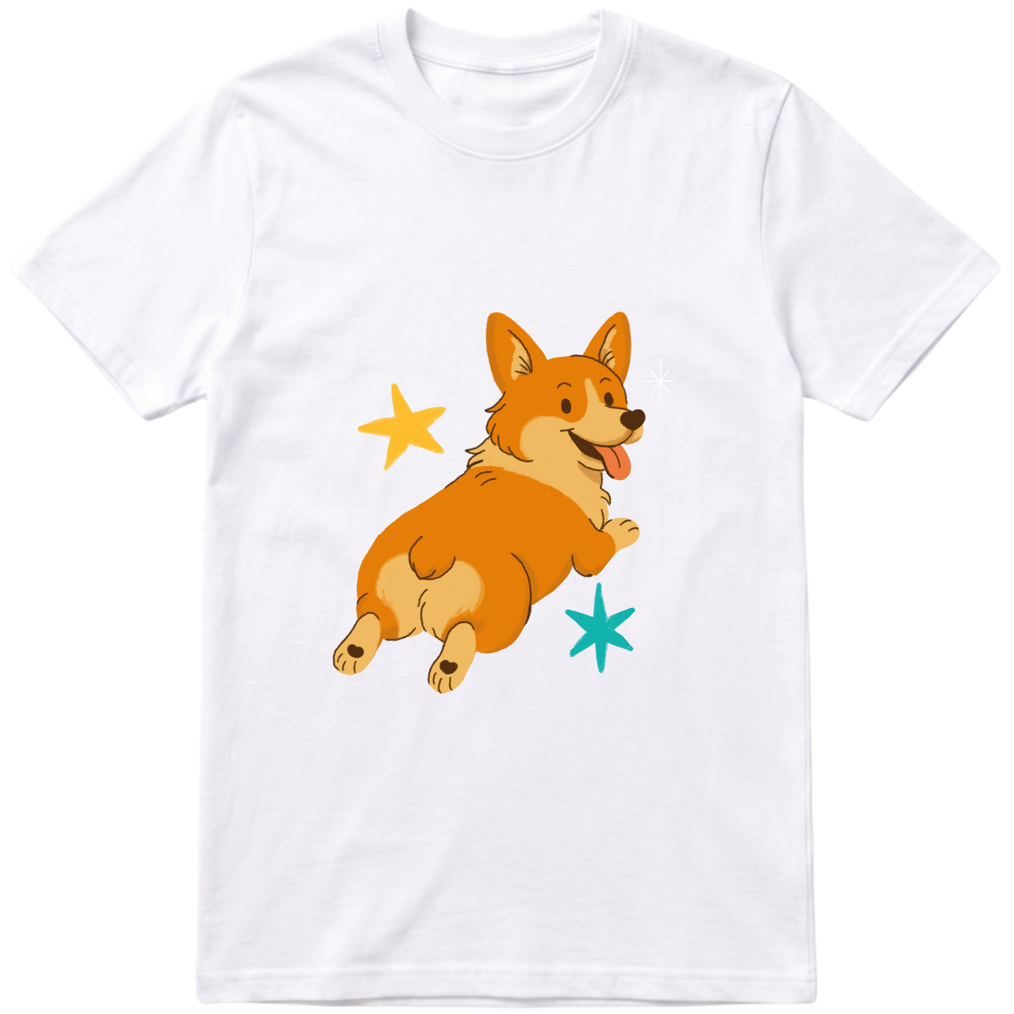 "corgi" Camiseta Básica Unissex