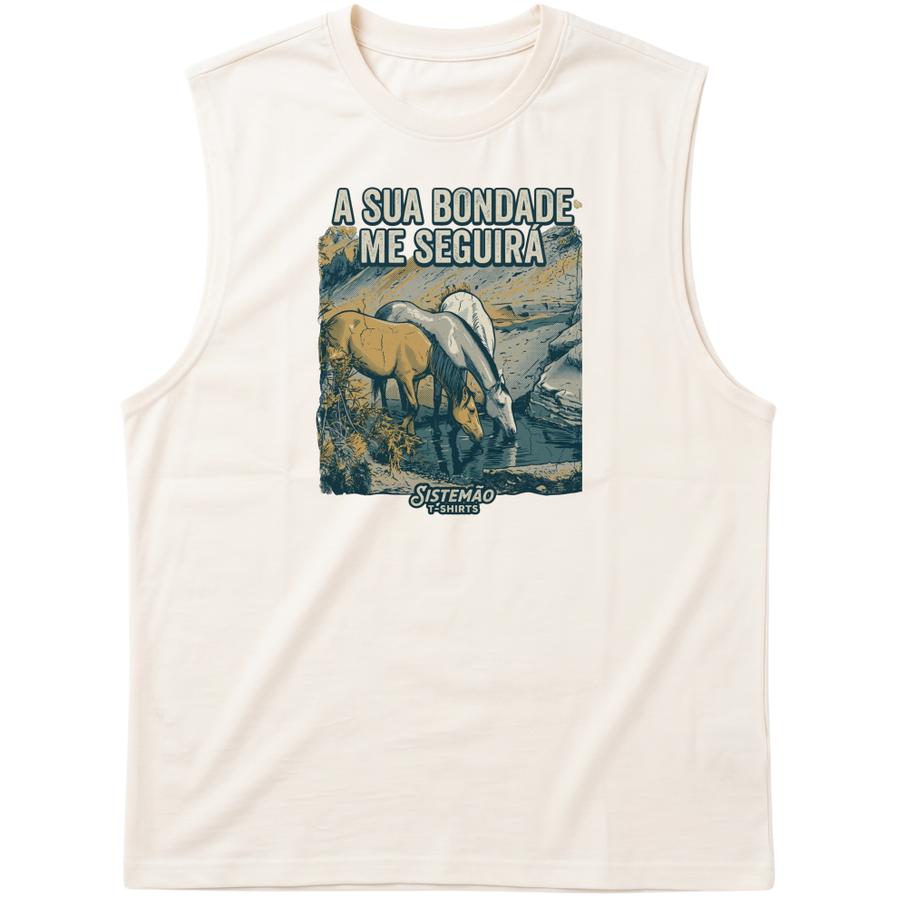 "Estampa/SUA BONDADE" Tank Top Machão Suedine