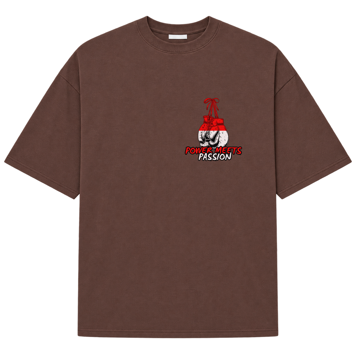 "Camiseta oversized estampa de boxe" Camiseta Oversized Suedine 220g