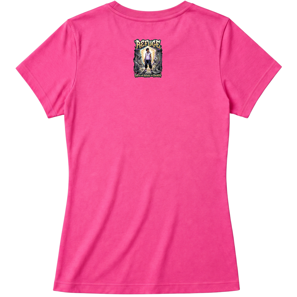 "Produto #010 Baby look REFUGE GOD" Blusa Baby Look