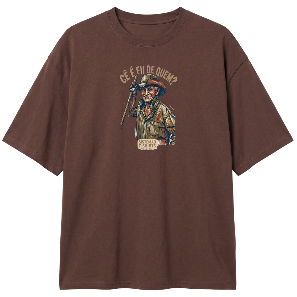 "Estampa/FII DE QUEM" Camiseta Oversized Classic