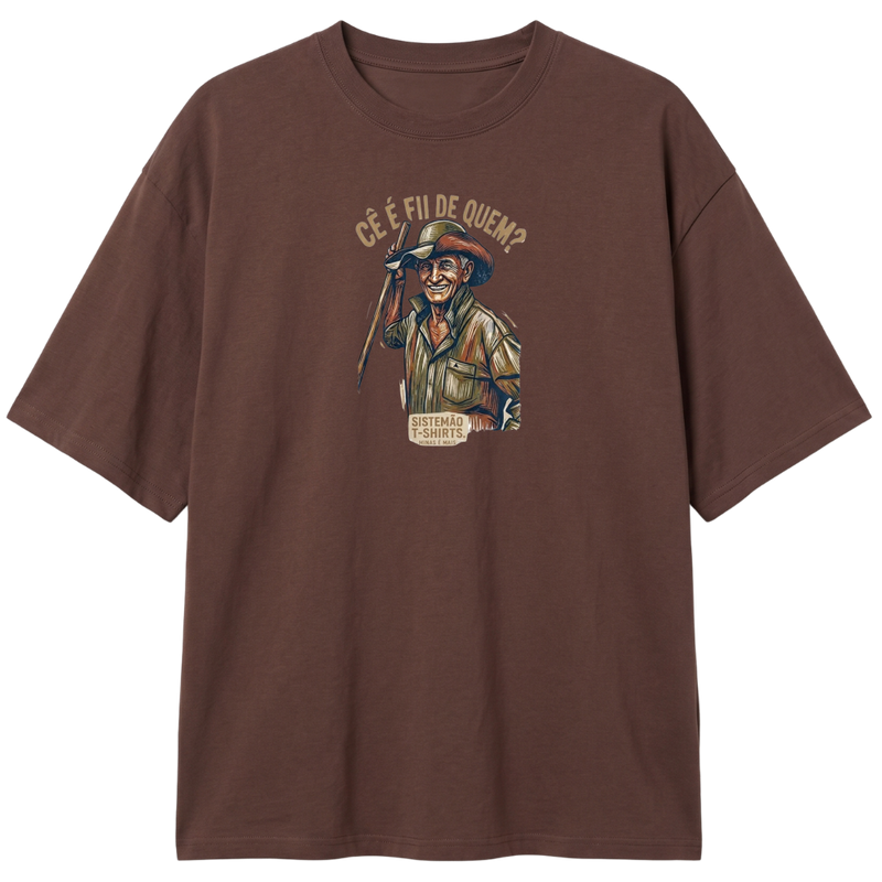 "Estampa/FII DE QUEM" Camiseta Oversized Classic