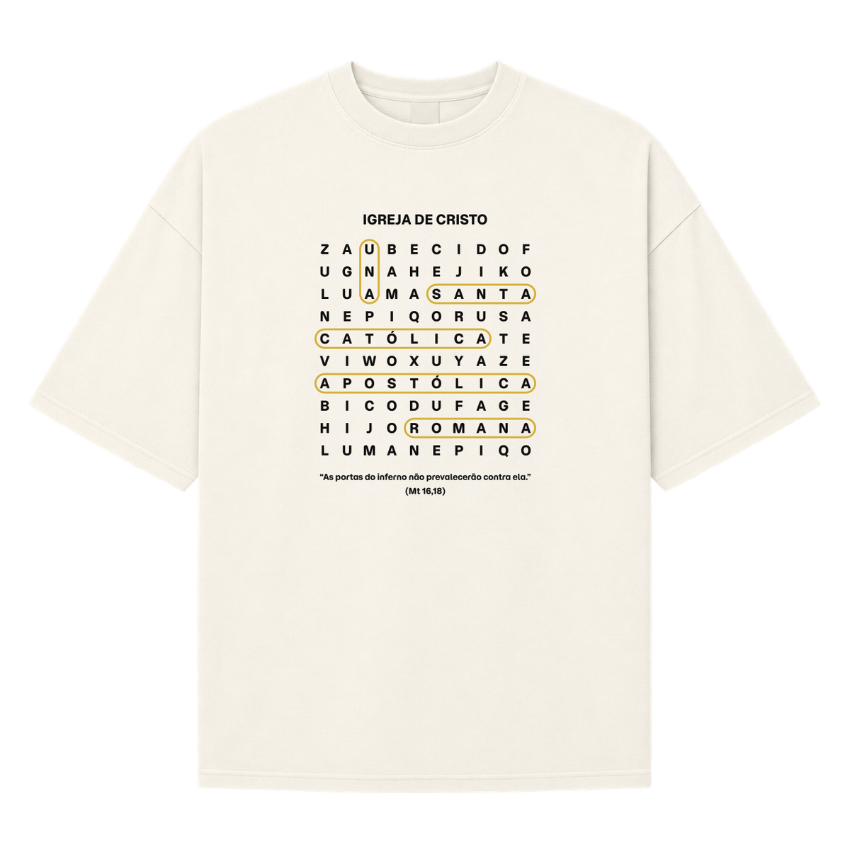 "Igreja de Cristo" Camiseta Oversized Suedine 220g