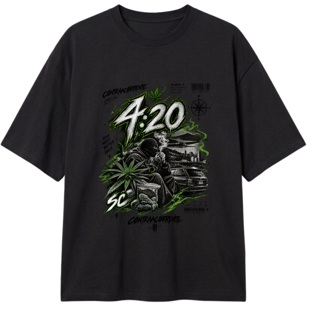 "Oversized Classic #019 - CØNTRAACØRRENTE" Camiseta Oversized Classic
