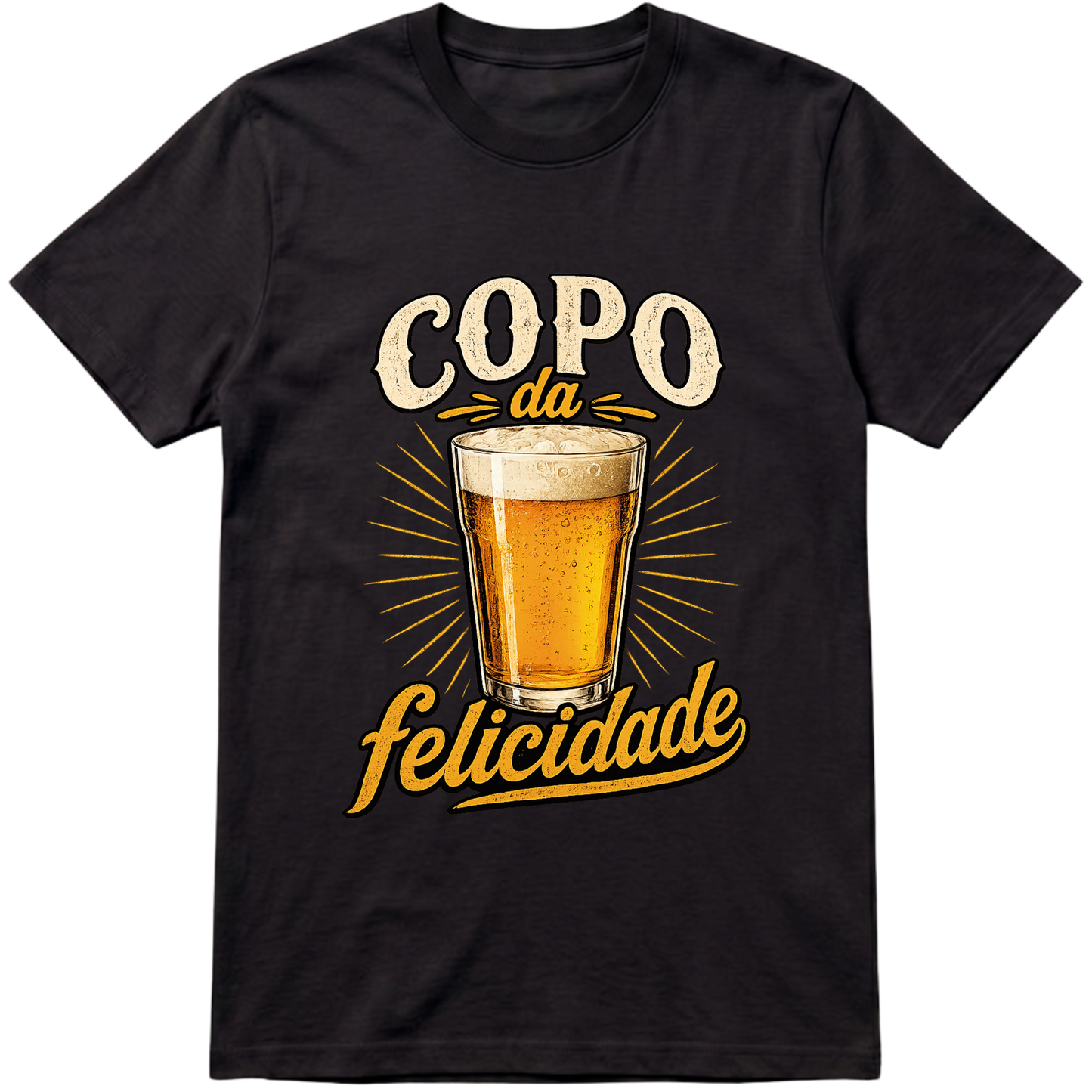 "Copo da Felicidade" Camiseta Premium Unissex Bunker Studios