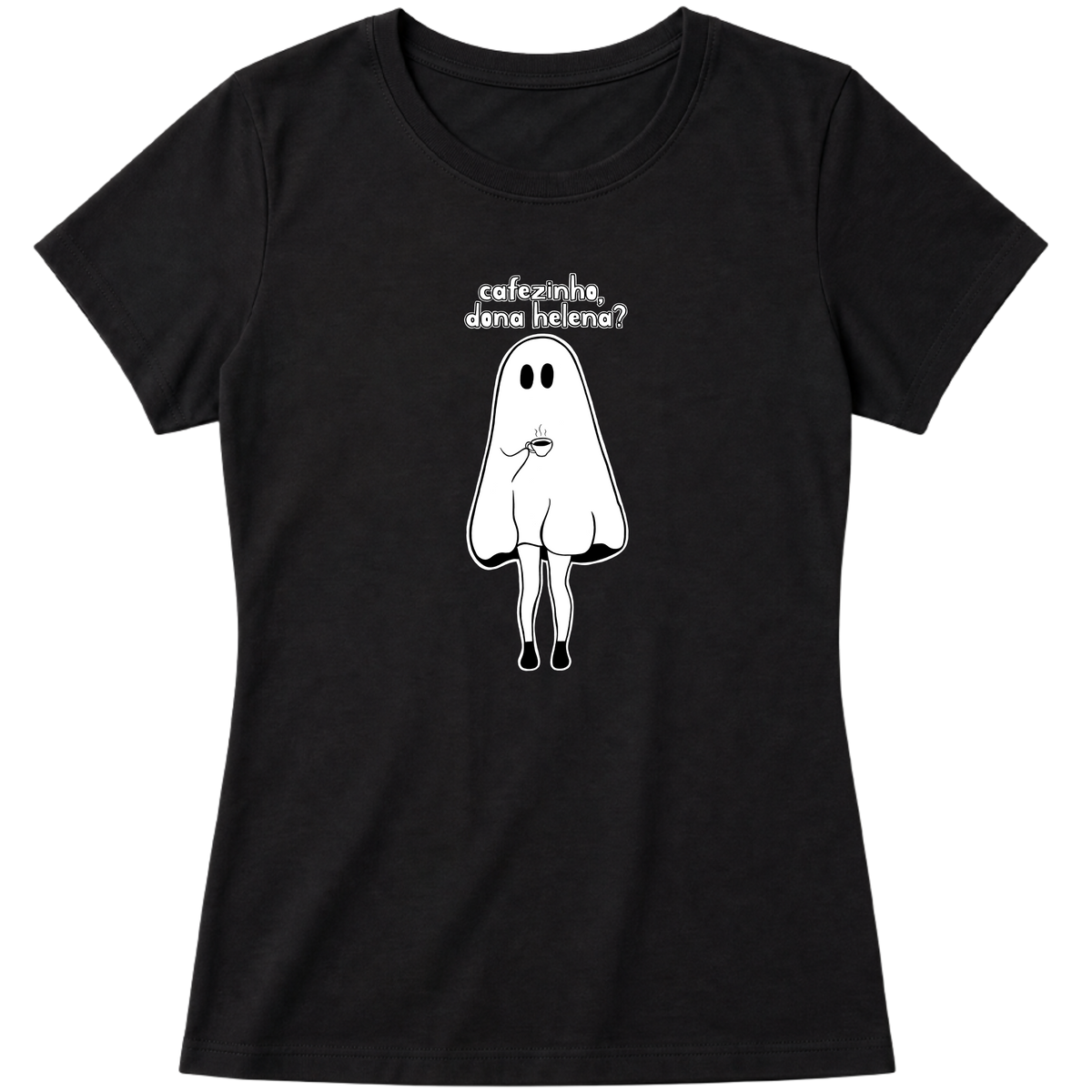 "Cafezinho, dona Helena?" Blusa Baby Look