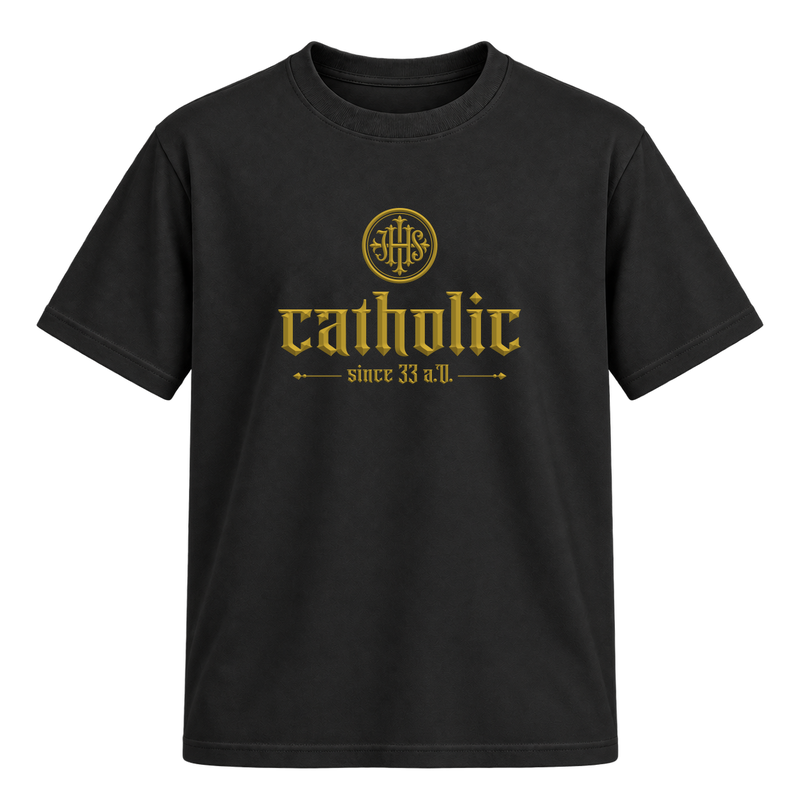 "F&C Catholic Since 33 A.D." Camiseta Regular Suedine