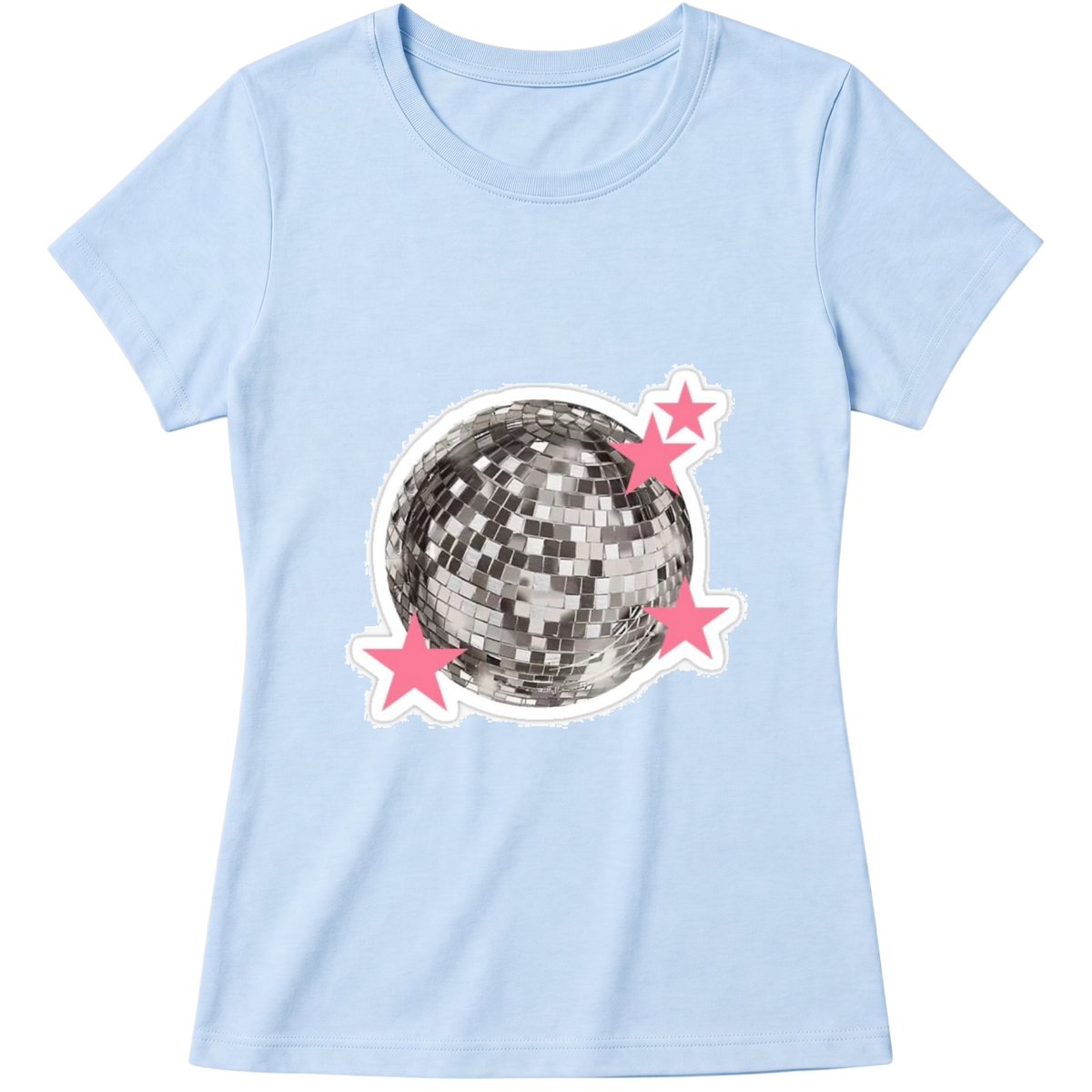 "Baby Look Pinky Disco" Blusa Baby Look