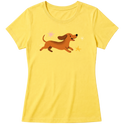 "Dachshund - salsicha" Blusa Baby Look