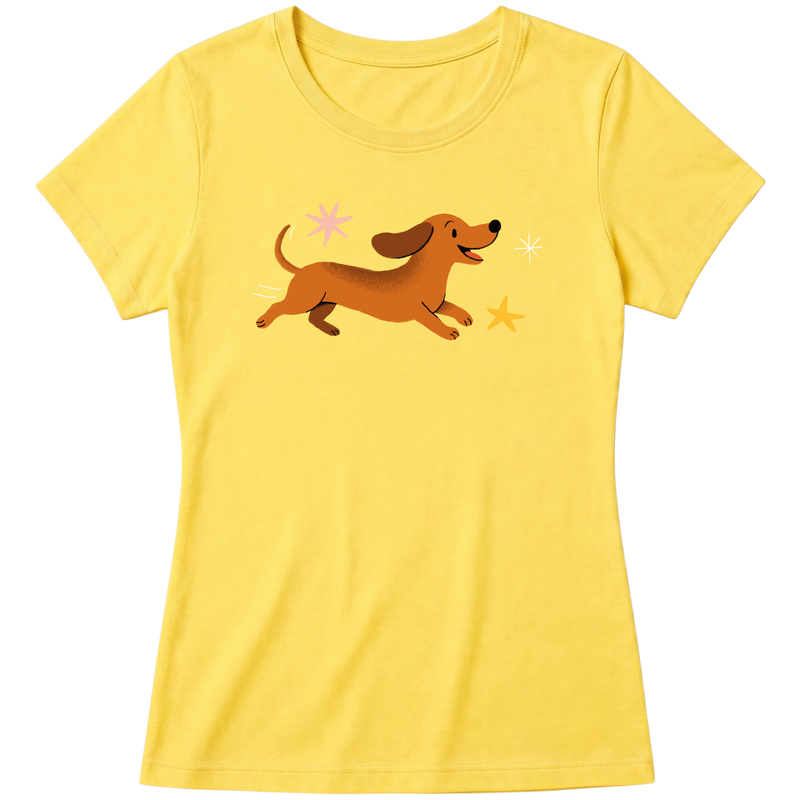 "Dachshund - salsicha" Blusa Baby Look