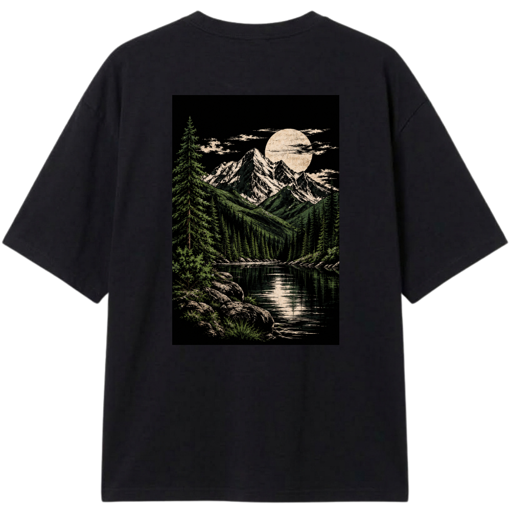 "Camiseta Oversized Classic DripEdit Natureza" Camiseta Oversized Classic
